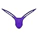 ACSUSS Men's Grape Smugglers Micro Pouch Thongs V-String Bikini Briefs Underwear Purple Medium(Waist 33.0-55.0