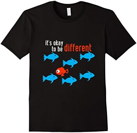 Men's It's Okay to be different .Autism Awareness T shirt Small Black