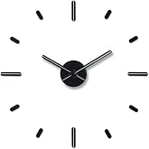 Presentime Large Frameless DIY Wall Clock | For Modern Home &amp; Office Decor, Silent Non-Ticking, Night Glow, Wall D&eacute;cor for Living Room, Bedroom, Kitchen &amp; Office