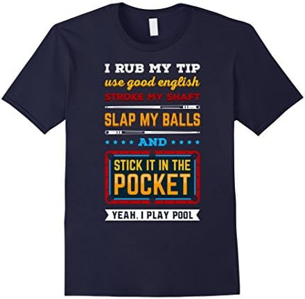 Mens Billiards Yeah I Play Pool Funny Shirt 3XL Navy