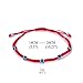 6pcs Evil Eye String Kabbalah Bracelets for Protection and Luck Hand-Woven Red Rope Cord Thread Friendship Bracelet Anklet (HS028-5)