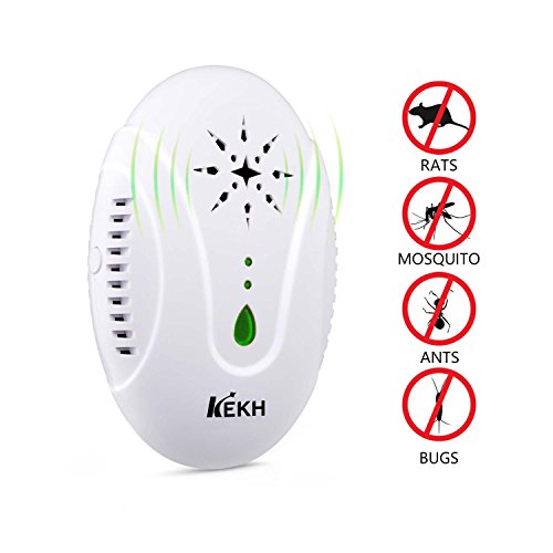 KEKH Pest Control Ultrasonic Repellent Plug in, Best Electronic Insect Repeller for Bugs, Mice, Cockroach, Fleas, Mosquitoes, Spiders, with Variable-frequency Drive Effective on All Pest