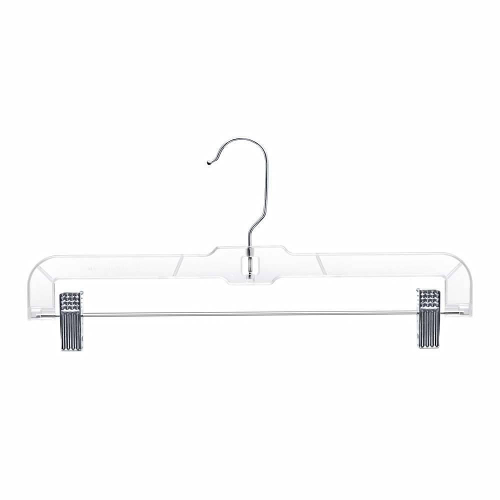 HOUSE DAY Skirts Hangers 14 inch Pack of 100 Clear Plastic Skirt