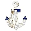 BANBERRY DESIGNS Anchor Decor - Nautical Themed Decorative Wood Anchor Wall Ornament with Thermometer Temperature Gauge…
