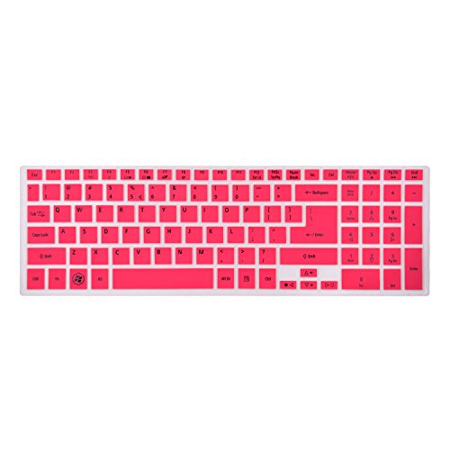 Keyboard Cover for Acer, FORITO Keyboard Skin for Acer Aspire E1-511 E1-521 E1-531 E5-511 E5-521 E5-531 E5-551 E5-721 E5-731 V3-551 V3-571 V3-572 V3-731 V3-771 V3-772 V5-561 (US Layout) (Pink)