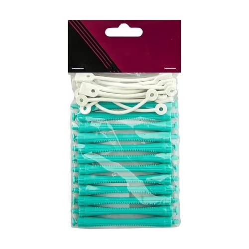 GLAMSA 12 perming rods – Curling hairdressing – DIY tool for hair styling – Hair curling with zero heat damage – Ideal for home or salon use – (Green 5MM)