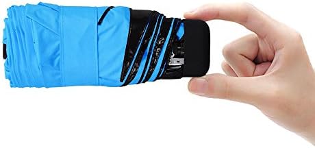 CYXStar Pocket Umbrella Windproof Umbrella Travel Portable UV Umbrella Folding Umbrella For Women and Girls (Blue)