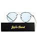 JOJO'S SECRET Cat Eye Sunglasses for Women Plastic Frame Kurt Cobain Eyewear JS029 (Blue, 1.9)