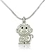 Monkey Charm Pendant Necklace, Cute Animal Jewelry Gifts for Girls, Teens, Women, Daughter, Granddaughter, Sister, Christmas, Birthday Presents