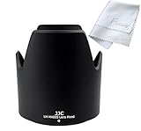 Fotasy Lens Hood & Cleaning Cloth for Tamron SP 70-300mm f/4-5.6 Di VC USD (A005), replaces Tamron HA005