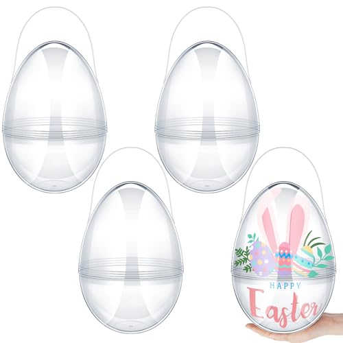 Funtery 4 Pcs Jumbo Easter Eggs 10 Inch Plastic Giant Easter Eggs With Funtery 4 pcs jumbo easter eggs 10 inch plastic giant easter eggs with