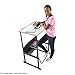 Safco AlphaBetter Student Standing Desk, Adjustable Height with Shelf and Swinging Pendulum Foot Rest, 36