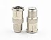 F Type Male to Female Push adatper,F Type RG6 Coax Coaxial Cable Connector Adaptor, Male to Female Gender Change Connector Pure Copper (2Pack, F-M Push Straight)