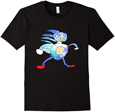 Mens Sanic Hegehog Shirt | Fast Cosmic Galaxy Edition Medium Black