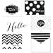 Black Foil All Occasion Note Card Assortment Pack - Set of 24 cards - 4 designs, blank inside - with white envelopes