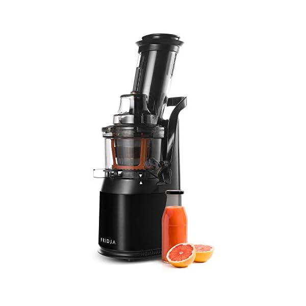 Powerful-Masticating-Juicer-for-Whole-Fruits-and-Vegetables-Fresh-Healthy-Juice-Sorbet-Ice-Cream-Wide-Mouth-75mm-Feeding-Chute-BPA-Free-240-Watt-Cold-Press-Black-Stainless-Steel-Fridja-f1900 FRIDJA Powerful Masticating Juicer for Whole Fruits and Vegetables, Fresh Healthy Juice, Sorbet, Ice Cream, Wide Mouth…