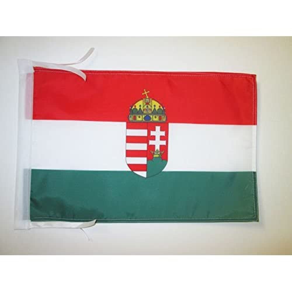 AZ FLAG - Kingdom of Hungary 1920-1946 Flag - 18'' x 12'' - 100% Polyester the Regency Small Banner with Two Cords - Fade Resistant - Vivid Colors - 18x12 in - 45x30 Cm — image 1