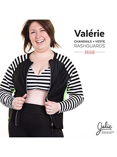 Jalie 3668 Swim Shirt Rash Guard Raglan Tee Sportswear Sewing Pattern 3668 - Thumbnail 2