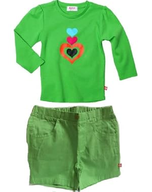 Toddler Heartly Apple Long Sleeve Tee and Shorts Set