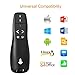 Presentation Clicker Remote Laser Pointer - Wireless USB Presenter - Slideshow PowerPoint Clicker - Compatible with Win10︱MAC - Support PPT︱Keynote︱Google Slides (6400A)