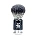 Luxury Shaving Brush for Men by VIKINGS BLADE, Ultra Heavy Acrylic & 316L Steel Handle, Super Strong Knot Backbone, Minimal Shedding, Fast Lather, Extremely Smooth & Plush on Skin (Dark Raven)