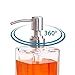 Nozama 16 Oz Clear Glass Soap Dispenser , Hand Soap Dispenser with Rust Proof Stainless Steel Pump for Bathroom Kitchen Hotel Restaurant