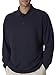 UltraClub Adult Long-Sleeve Whisper Piqué Polo L NAVY