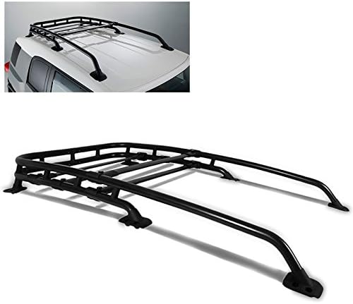 UrMarketOutlet Black Aluminum Roof Rack Top Cargo Luggage Basket/Carrier+Crossbar for Toyota 07-14 FJ Cruiser GSJ15W