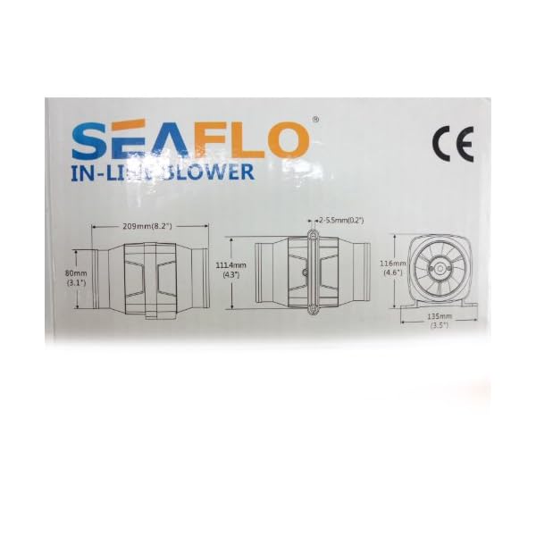 SEAFLO-3-In-Line-Blower-Bilge-12V-wQuiet-Operation-Low-Amp-Draw