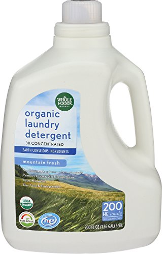 Whole Foods Market, Organic Laundry Detergent 3X Concentrated, Mountain Fresh, 200 Fl Oz