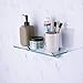 KES Bathroom Glass Shelf 13.7 Inch Shower Organizer Extra Thick Tempered Glass Rectangle Floating Wall Mounted Polished Finish, BGS3200S35