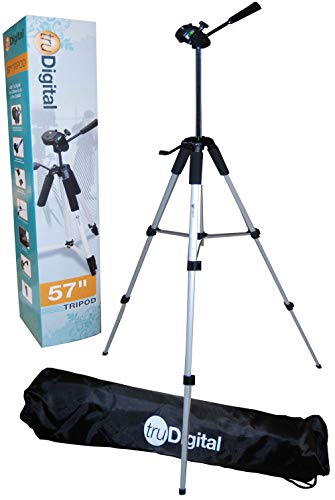 Tru Digital 57" Camera Tripod With Deluxe Tripod Carrying Case For Digital Cameras & Camcorders (Certified Refurbished)