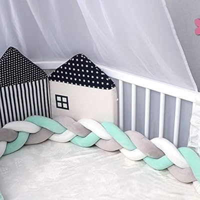 green crib bumper