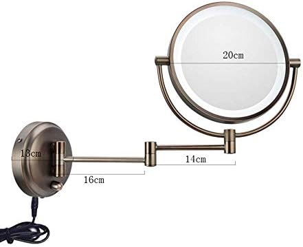 PIV 3X Magnifying Mirror for Bathroom, 8 'Mirror, Round Make-Up Mirror, Make-Up Mirror, 360 &Deg; Swivel and Extendable Arm for Bedroom
