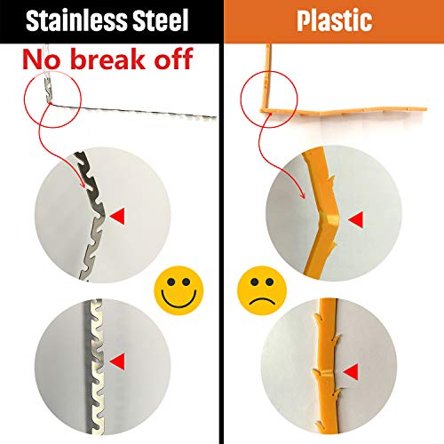 Stainless Steel 20inch Drain Snake Hair Drain clog remover, Drain Hair Cather Shower Drain Hair Trap Drain Cleaning Tool Drain Clog Remover 3 Pack
