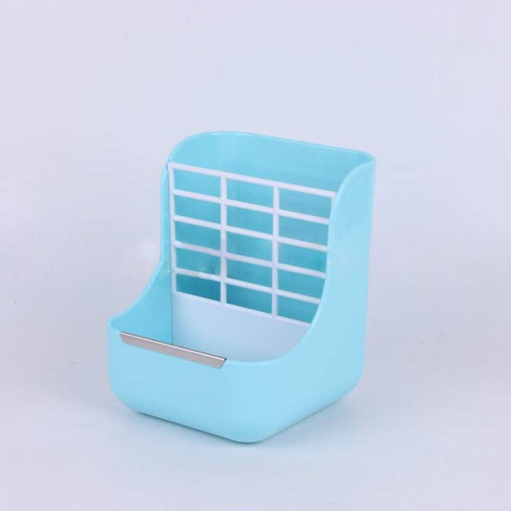 MINGZE Hay Food Bin Feeder for Rabbit Guinea Pig Chinchilla and Other Small Animals, 2 in 1 for Grass and Food (blue) - Image 4