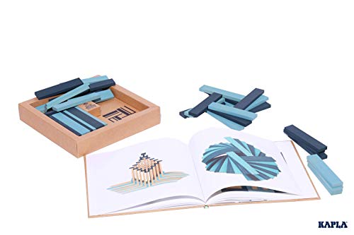 KAPLA 9000105 Holzplättchen 40er Box Blau + Buch, 4 Jahre to 12 Jahre, 1 Stück – Bild 5