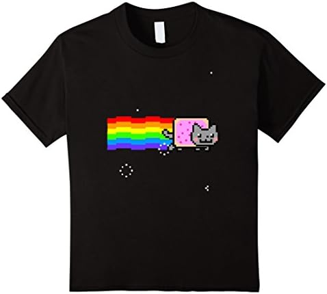 Kids Nyan Cat / Pop Tart Cat T-Shirt - Funny T-Shirt 10 Black