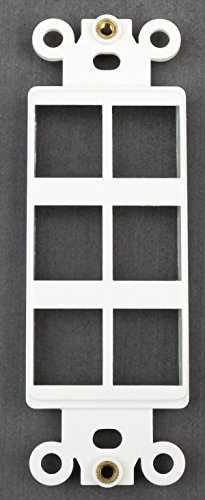 RiteAV - 6 Port Insert for Decorative Wall Plate White