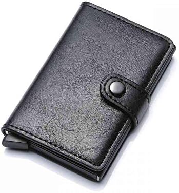 SIim Wallet with Money Clip RFID Blocking Wallet | Credit Card Holder | Genuine Leather Vintage Purse | Minimalist Mini Wallet Bifold Security Travel Wallet for Men Perfect Gift (Black)