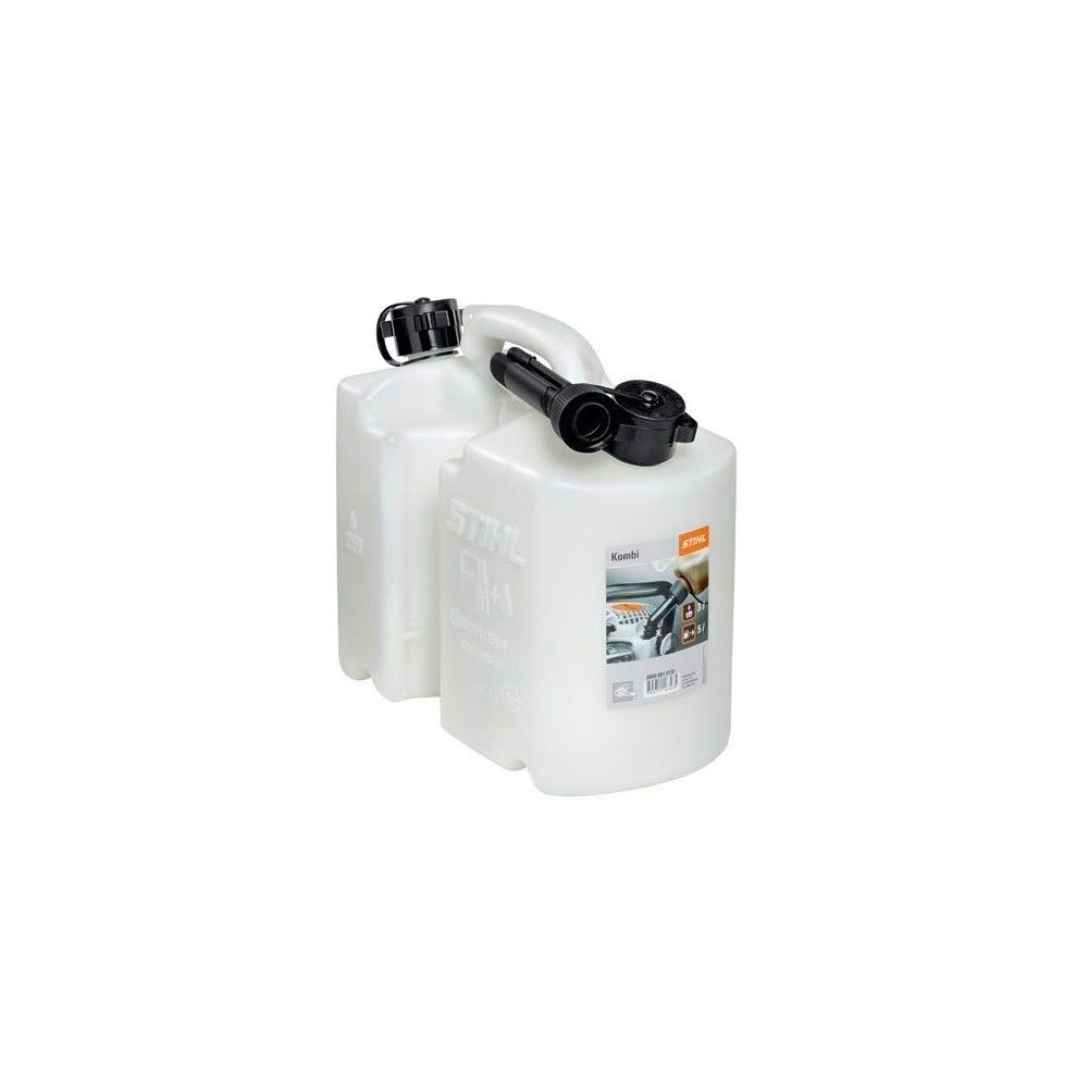 Stihl 8810120 Two-Part Fuel Can for 5L Fuel and 3L Oil – Clear