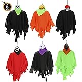 FiGoal Halloween Party Indoor and Outdoor Realistic Looking Decoration Set of 6 PCS 17in Hanging Ghost Haunted House Decor Accessories
