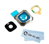 EShine Back Rear Camera Glass Lens Cover Ring Replacement + Adhesive for Samsung Galaxy S6 EDGE PLUS G928 (ALL CARRIERS)+ EShine Cloth (Gold)