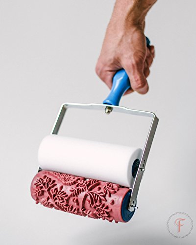 PATTERNED PAINT ROLLER Pattern roller kit Home-Decor & Wallpaper imitation Nursery design DIY Painting tool pattern - Damask Rose Wall Mural Decals & Stickers Decorative Furniture Gift FREE GLOVES PATTERNED PAINT ROLLER Pattern roller kit Home-Decor & Wallpaper imitation Nursery design DIY Painting tool pattern - Damask Rose Wall Mural Decals & Stickers Decorative Furniture Gift FREE GLOVES