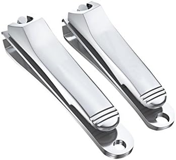 Nail Clippers, Motier Fingernail and Toenail Clipper Cutter Set, 2 Pack Sharp and Sturdy Stainless Steel Nail Clippers Set