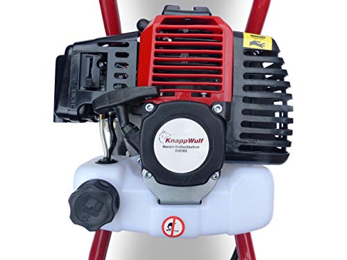 KnappWulf Erdbohrer Pfahlbohrer KW365 inkl. 3 Aufsätze 100, 150, 200mm – Bild 3