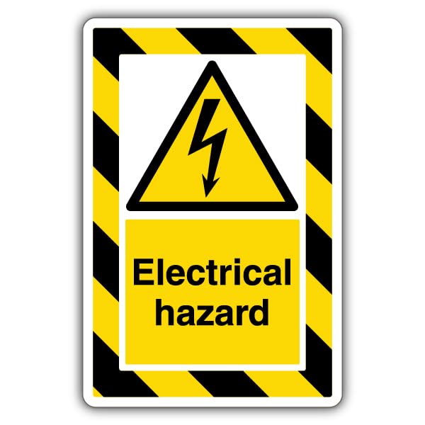 V Safety Electrical Hazard - ExtraViz 250 x 350 mm - 3mm Aluminium Composite Safety Sign