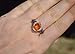 LeVian Fire Opal Ring Chocolate and Vanilla Diamonds 14K Rose Gold Size 7