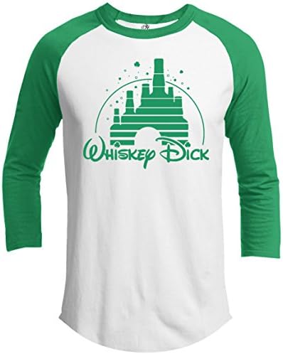 21 THREADS ST.Patrick's Day Raglan Whiskey Dick Holiday 3/4 Sleeve T-Shirt