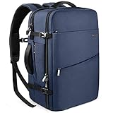 Inateck 40L Travel Carry-On Luggage Backpack, Flight Approved Anti-Theft Laptop Rucksack Large Daypack Weekender Bag for 17'' Laptop - Blue